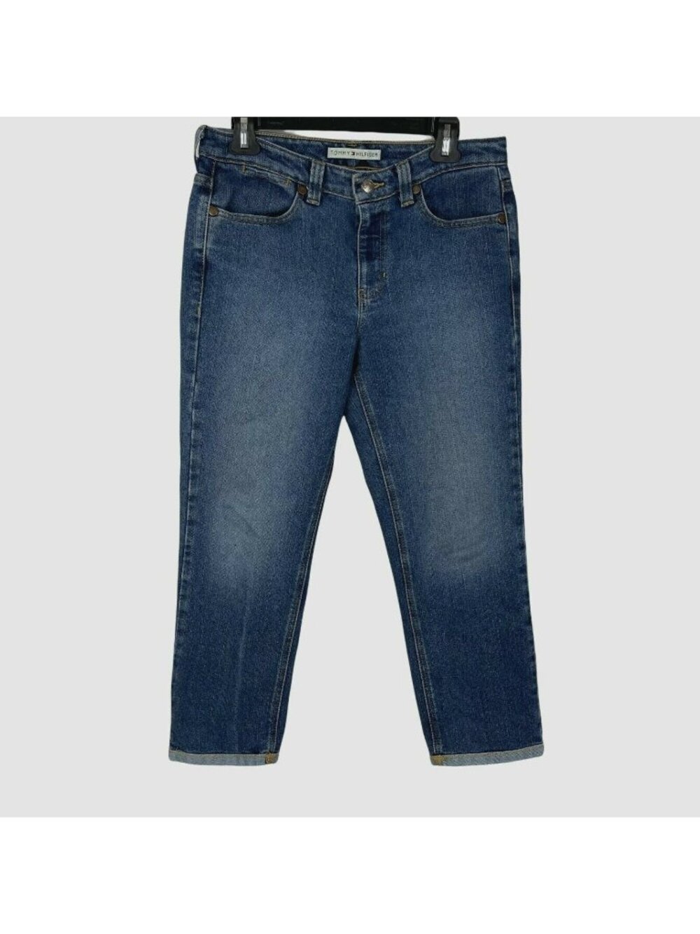 Tommy Hilfiger Women's Hipster Cuffed Leg Capri Jeans Size 6